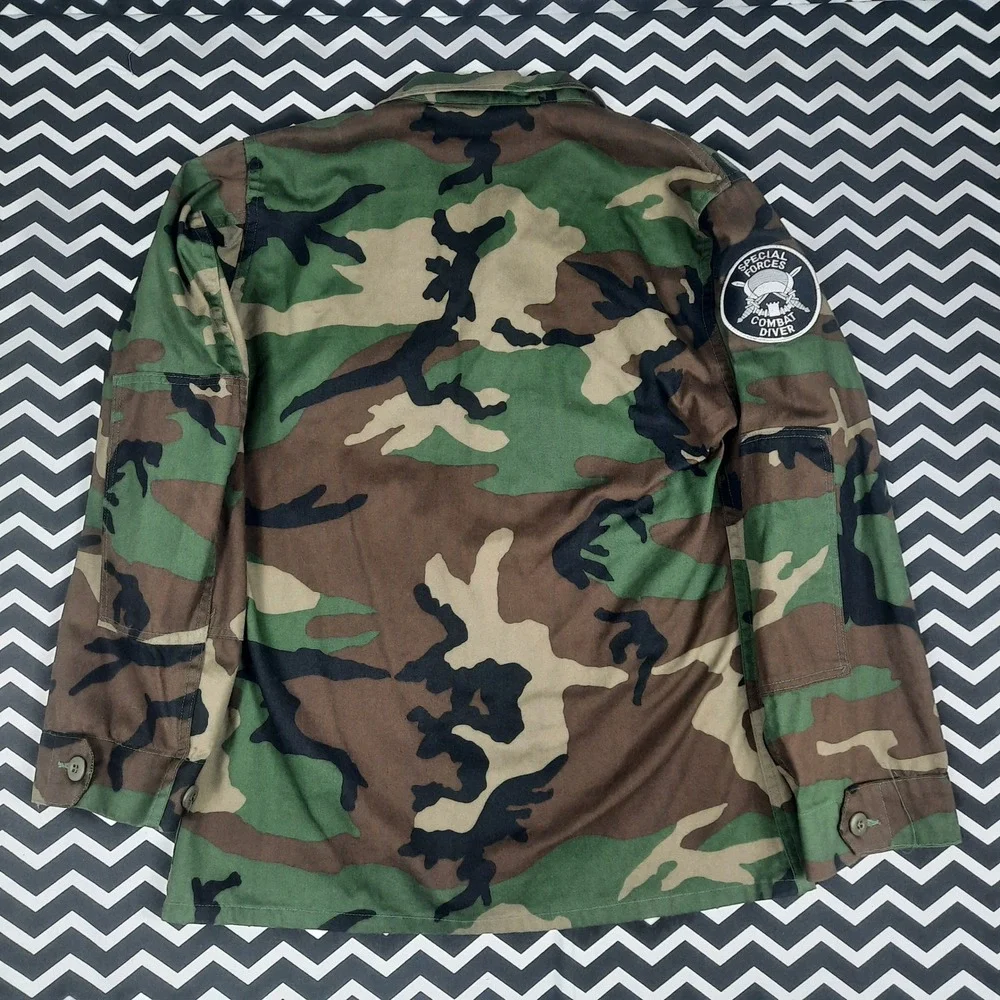 Propper Mens Woodland Camo BDU Field Jacket Special Forces‎ Combat Diver Small